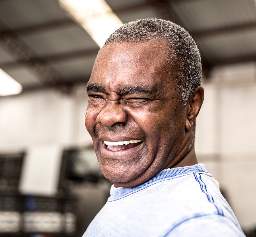 Man smiling