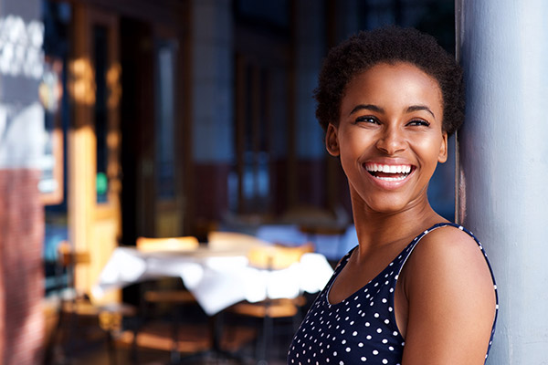 Smiling woman with perfect teeth
